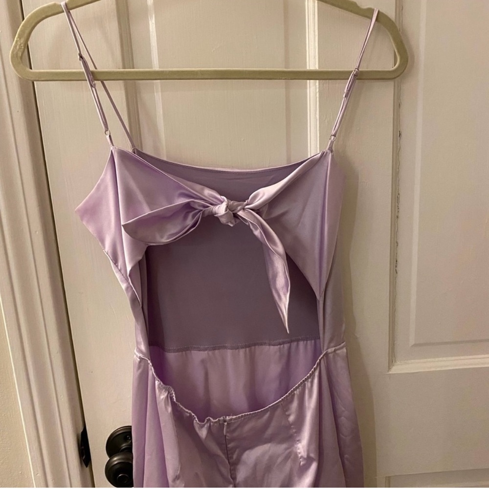 Purple/lilac Lucy in the sky silk maxi dress - Picture 3 of 3